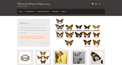 Desktop Screenshot of mimeticbutterflies.org