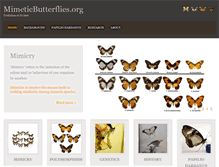 Tablet Screenshot of mimeticbutterflies.org